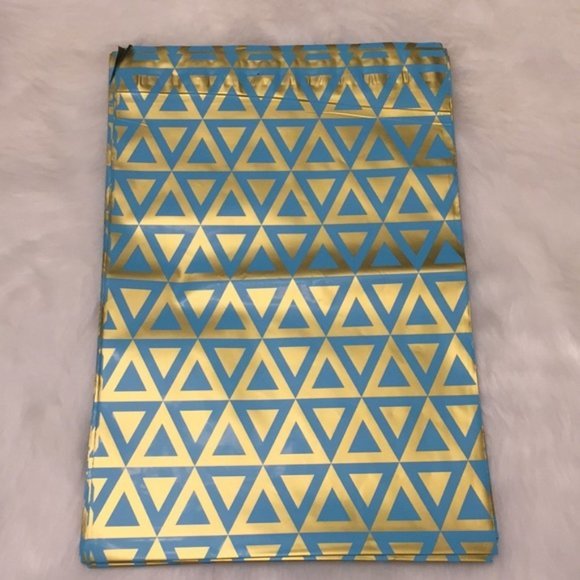 NEW 20 pcs elegant Gold & Teal‎ design poly mailer shipping bags - Picture 2 of 16